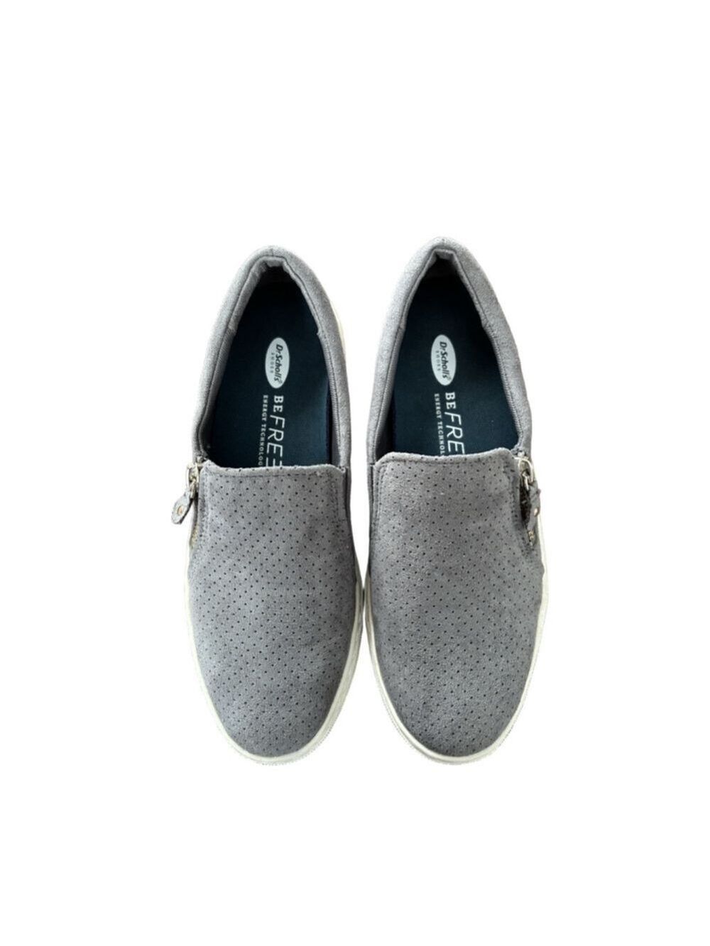 Women's Dr. Scholl's Gray Perforated Slip-On Sneakers Size 6 - Picture 3 of 5